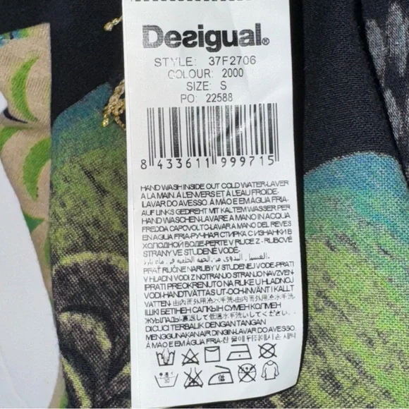 DESIGUAL A-line Knee Length Multicolor Elastic Waist Galactica Skirt - Picture 7 of 12